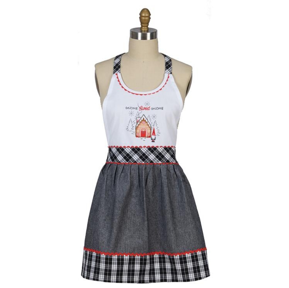 Holiday Gnome Sweet Gnome Hostess Apron NWT